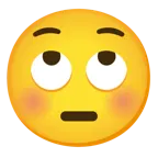 face with rolling eyes + flushed face
