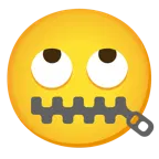 face with rolling eyes + zipper-mouth face