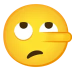 face with rolling eyes + lying face