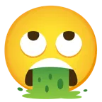 face with rolling eyes + face vomiting