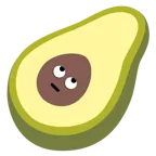 face with rolling eyes + avocado
