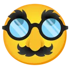 face with rolling eyes + disguised face