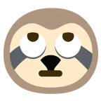 face with rolling eyes + sloth