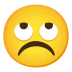 face with rolling eyes + frowning face
