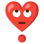 face with rolling eyes + heart exclamation