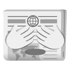 sich die Augen zuhaltendes Affengesicht + Zeitung