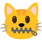 ağzı fermuarlı yüz + kedi yüzü