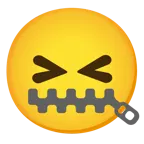 zipper-mouth face + confounded face