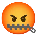 zipper-mouth face + enraged face