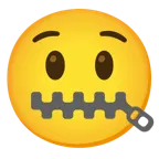 zipper-mouth face + astonished face
