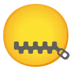 zipper-mouth face + face without mouth
