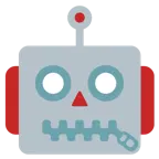 ağzı fermuarlı yüz + robot