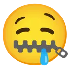 zipper-mouth face + drooling face