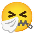 zipper-mouth face + sneezing face