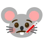 Gesicht mit Fieberthermometer + Mäusegesicht