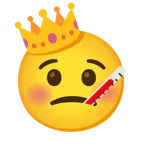 Gesicht mit Fieberthermometer + Krone