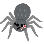 Gesicht mit Fieberthermometer + Spinne