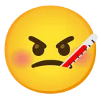 Gesicht mit Fieberthermometer + verärgertes Gesicht