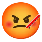 Gesicht mit Fieberthermometer + schmollendes Gesicht