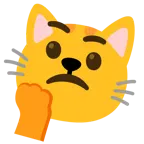 düşünen yüz + kedi yüzü