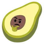 düşünen yüz + avokado