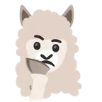 düşünen yüz + lama
