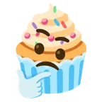 düşünen yüz + cupcake