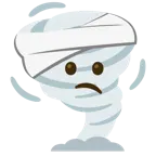 cara con la cabeza vendada + tornado