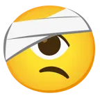 Gesicht mit Kopfverband + Auge