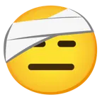 Gesicht mit Kopfverband + ausdrucksloses Gesicht