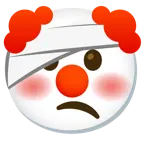 Gesicht mit Kopfverband + Clown-Gesicht