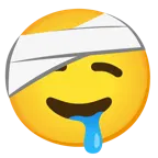 Gesicht mit Kopfverband + sabberndes Gesicht
