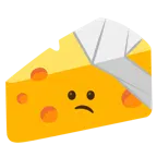 cara con la cabeza vendada + cuña de queso