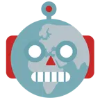 Roboter + Globus mit Europa und Afrika
