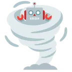 Roboter + Wirbelsturm