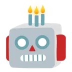 Roboter + Geburtstagskuchen