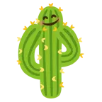 cara con manos abrazando + cactus