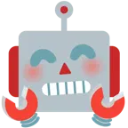 cara con manos abrazando + robot