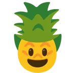 Gesicht mit Cowboyhut + Ananas