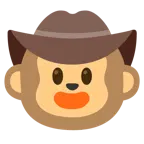 Gesicht mit Cowboyhut + Affengesicht