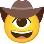 Gesicht mit Cowboyhut + Auge