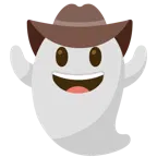 cara con sombrero de vaquero + fantasma