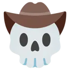 Gesicht mit Cowboyhut + Totenkopf