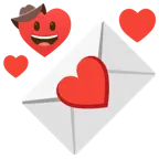 Gesicht mit Cowboyhut + Liebesbrief
