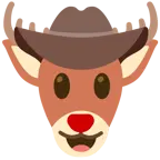 Gesicht mit Cowboyhut + Hirsch