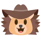 Gesicht mit Cowboyhut + Igel