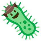 Gesicht mit Cowboyhut + Mikrobe
