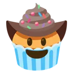Gesicht mit Cowboyhut + Cupcake