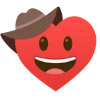 Gesicht mit Cowboyhut + Herz