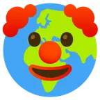 cara de payaso + globo terráqueo mostrando Europa y África